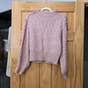 Kimchi Blue Pink Speckled Turtleneck Sweater